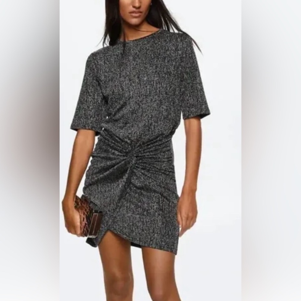 Elegant Black Dress with Ruched Detail